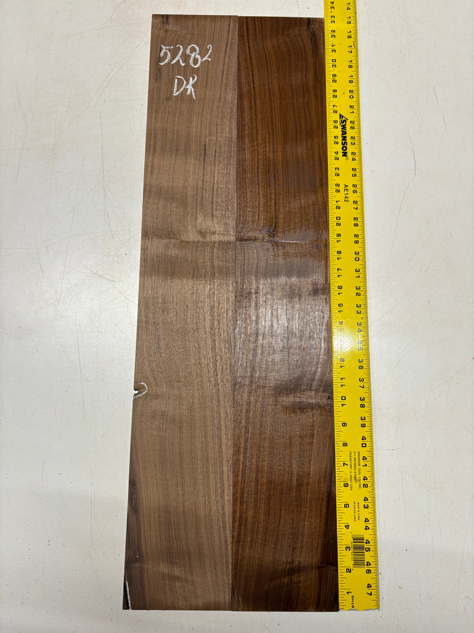 Flame Black Walnut Dreadnought Guitar Side Set  33"x5-1/4"x3/16" #5282