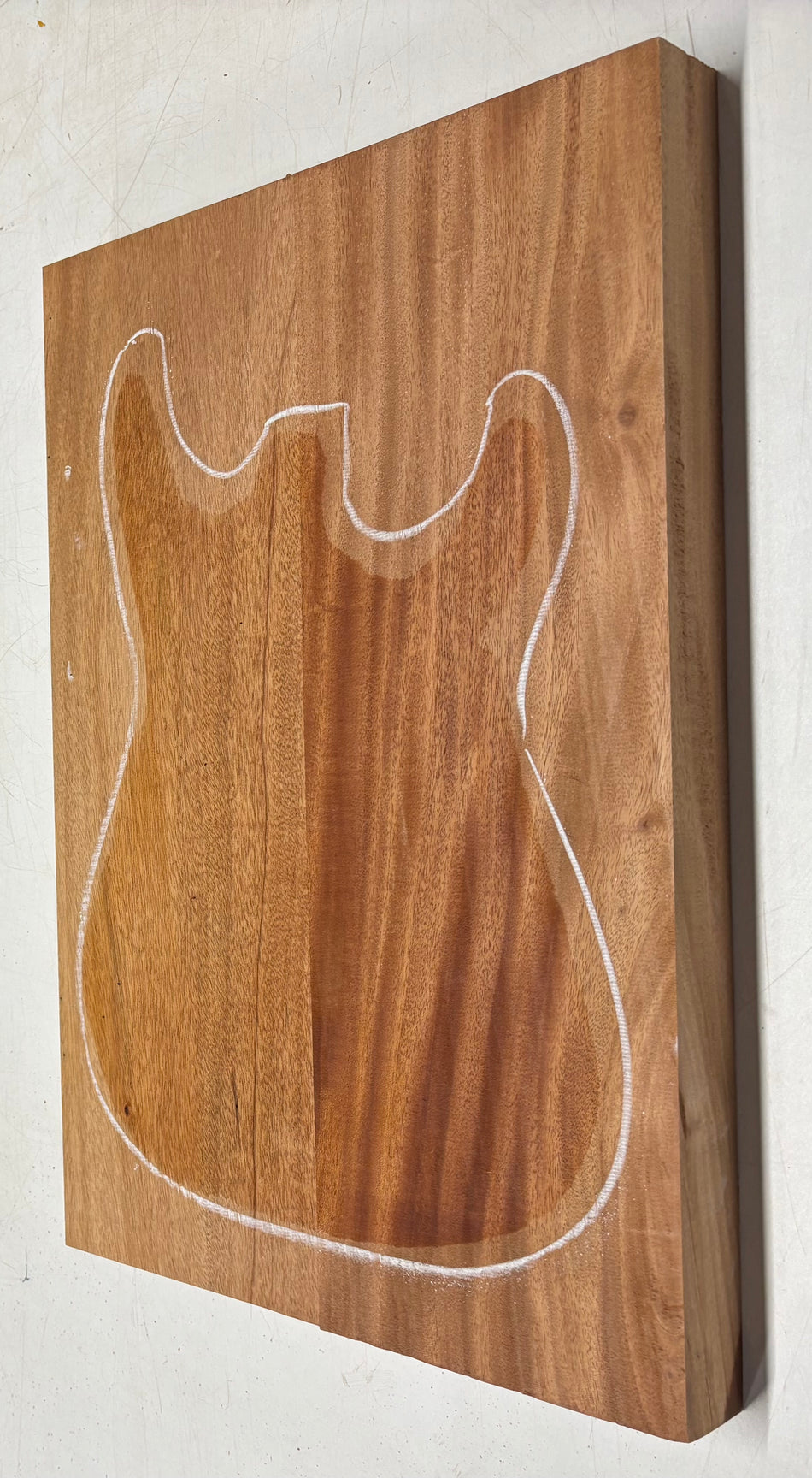 Premium Mahogany Guitar Body Blank - 22" x 14-1/4" x 2" (2 Piece Glued) #363