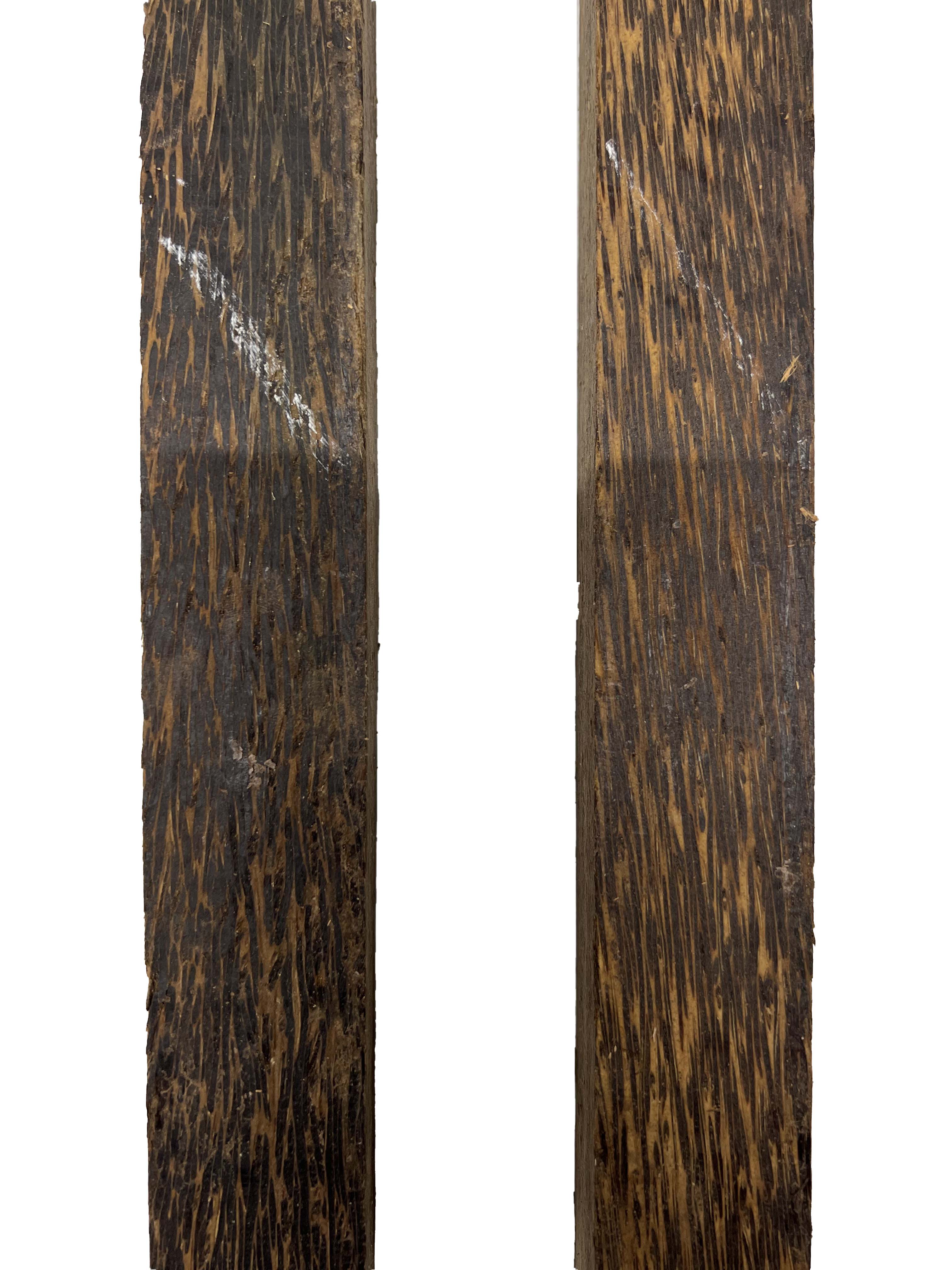 Pack Of 2, Black Palm Hardwood Turning Wood Blanks 25&quot;x1-1/2&quot;x1-1/2&quot; 