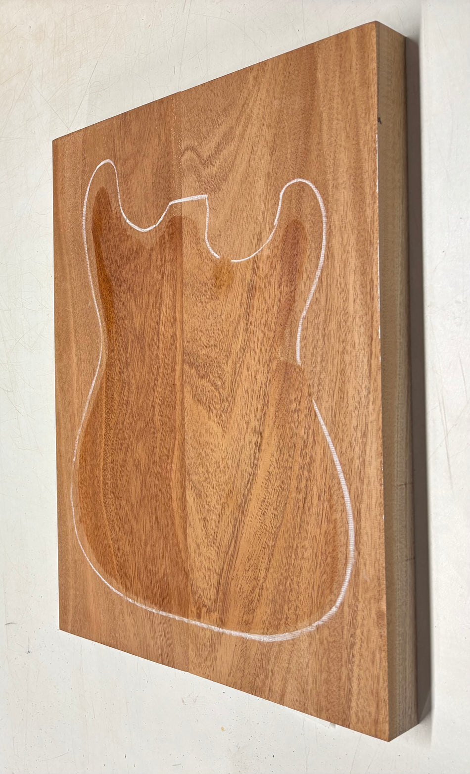 Premium Mahogany Guitar Body Blank - 22" x 14-3/4" x 2" (2 Piece Glued) #364