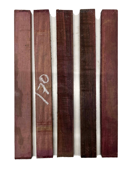 Pack Of 5, Purpleheart Thin Stock Three Dimensional Lumber Wood Blank 18"x2"x3/4" #170 - Exotic Wood Zone - Buy online Across USA 