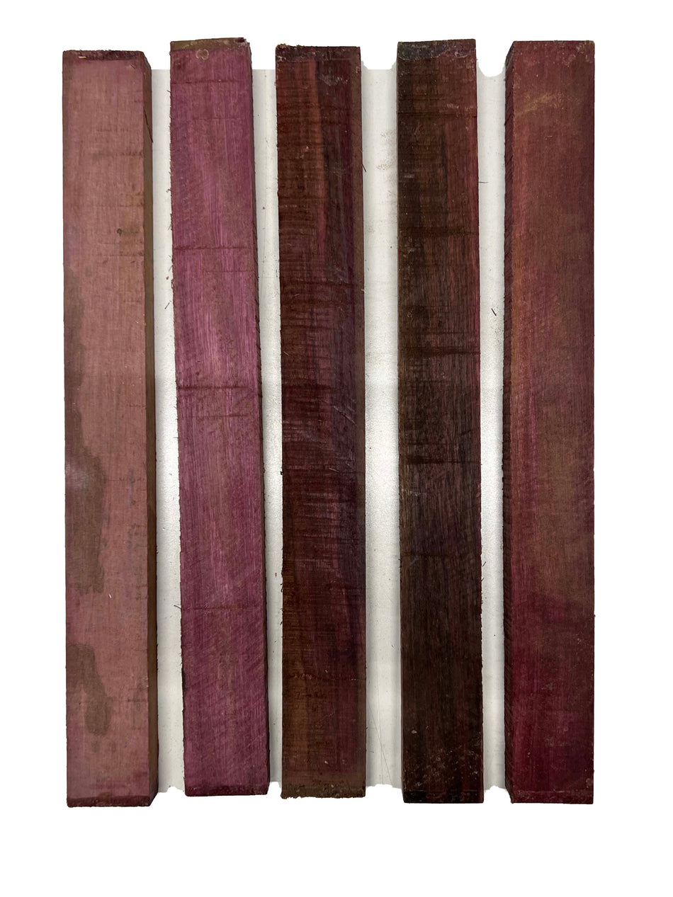 Pack Of 5, Purpleheart Thin Stock Three Dimensional Lumber Wood Blank 18"x2"x3/4" #170 - Exotic Wood Zone - Buy online Across USA 