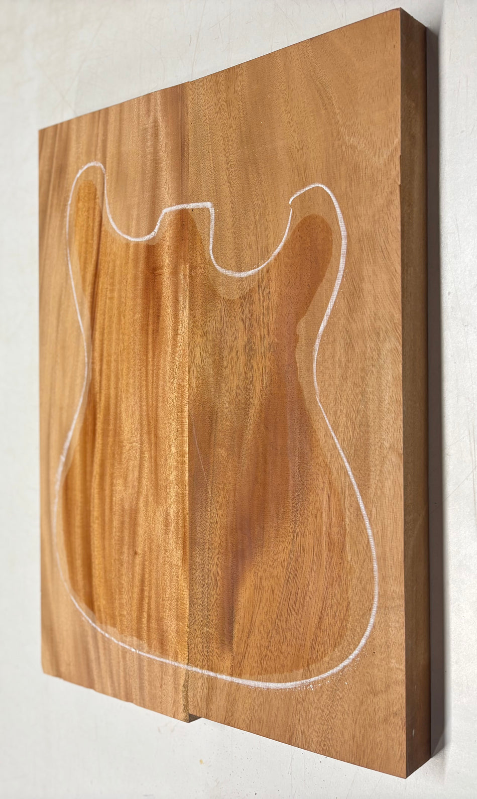 Premium Mahogany Guitar Body Blank - 21-3/4" x 14-3/8" x 2" (2 Piece Glued) #365