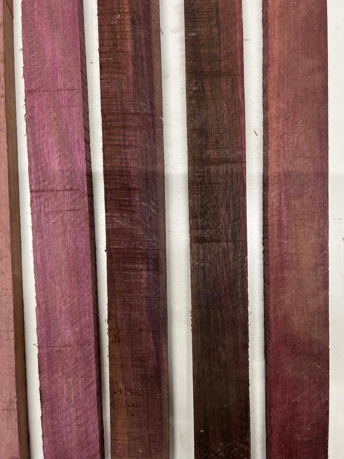 Pack Of 5, Purpleheart Thin Stock Three Dimensional Lumber Wood Blank 18&quot;x2&quot;x3/4&quot; 