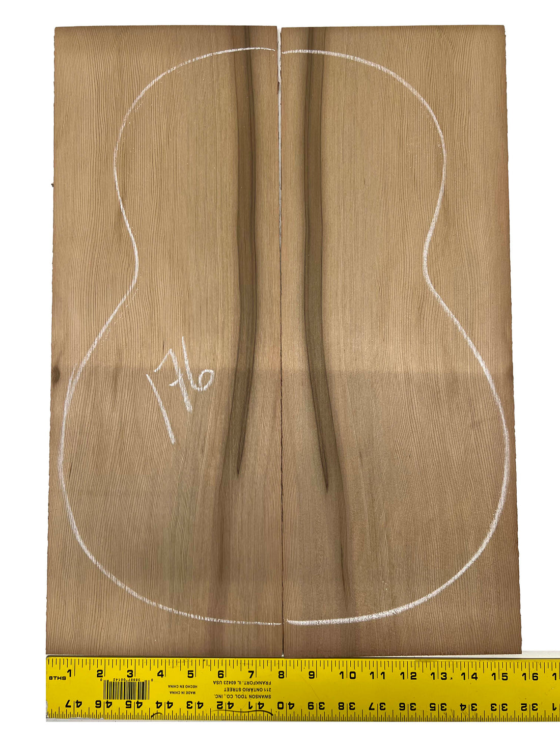 Spanish Cedar Guitar Back Classical Luthier tonewood -21&quot; x 7-3/4&quot; x 1/8&quot; 