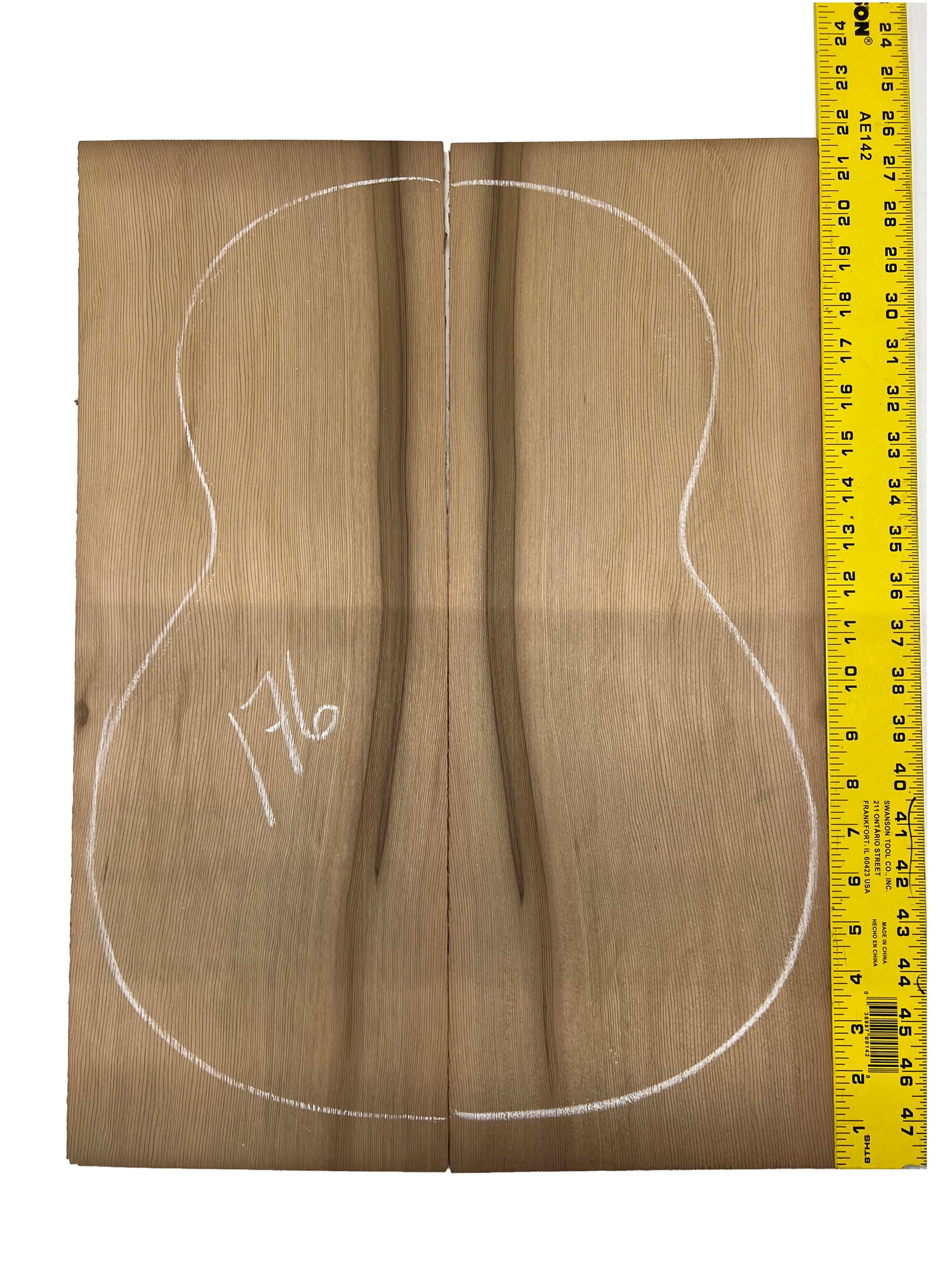 Spanish Cedar Guitar Back Classical Luthier tonewood -21&quot; x 7-3/4&quot; x 1/8&quot; 