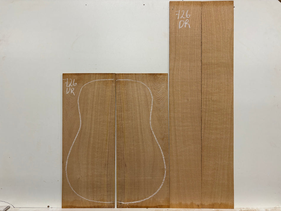 Lacewood Dreadnought Guitar Back & Side Set #726