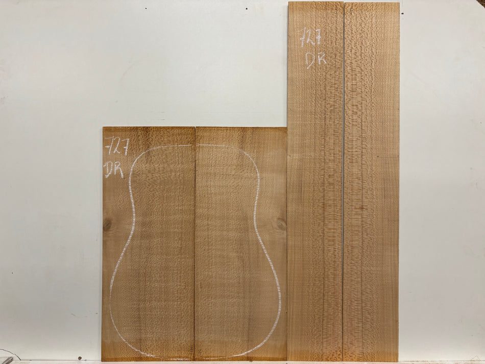 Lacewood Dreadnought Guitar Back & Side Set #727