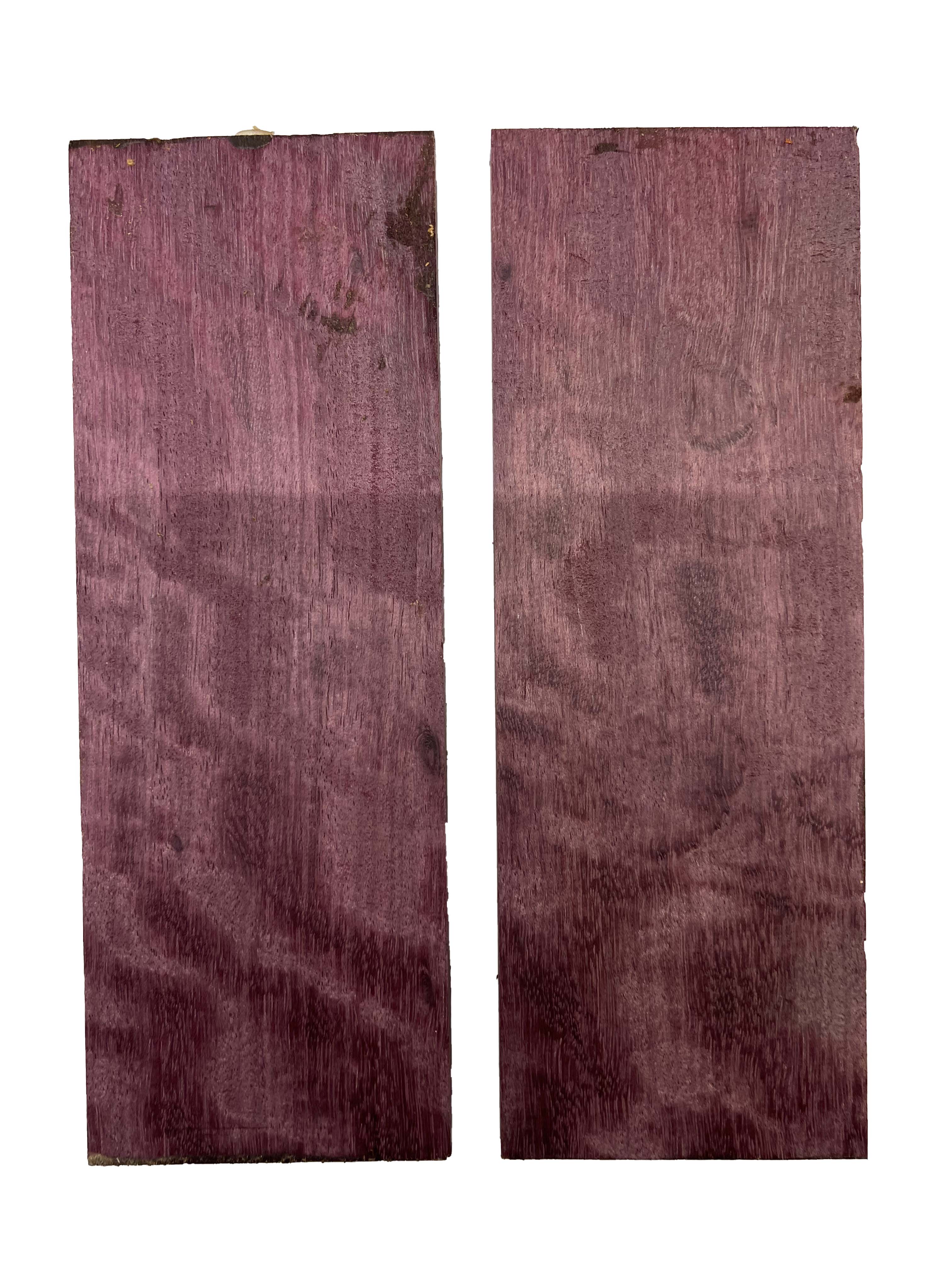 Pack Of 2, Purpleheart Thin Stock Three Dimensional Lumber Wood Blank 11"x4"x5/8" #182 - Exotic Wood Zone - Buy online Across USA 