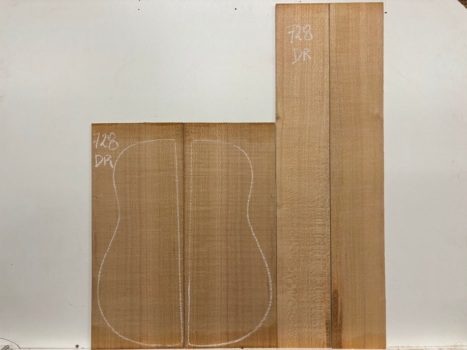 Lacewood Dreadnought Guitar Back & Side Set #728