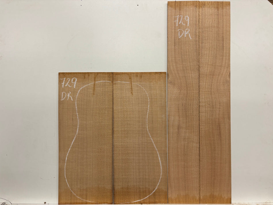 Lacewood Dreadnought Guitar Back & Side Set #729