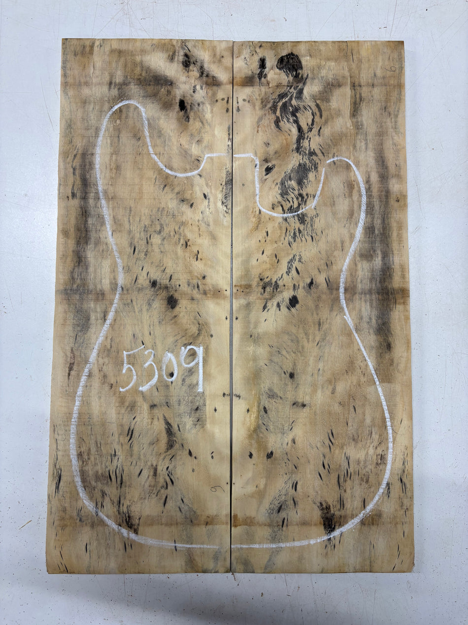 Spalted Tamarind Drop Top 22"x7-3/8"x3/8"#5309