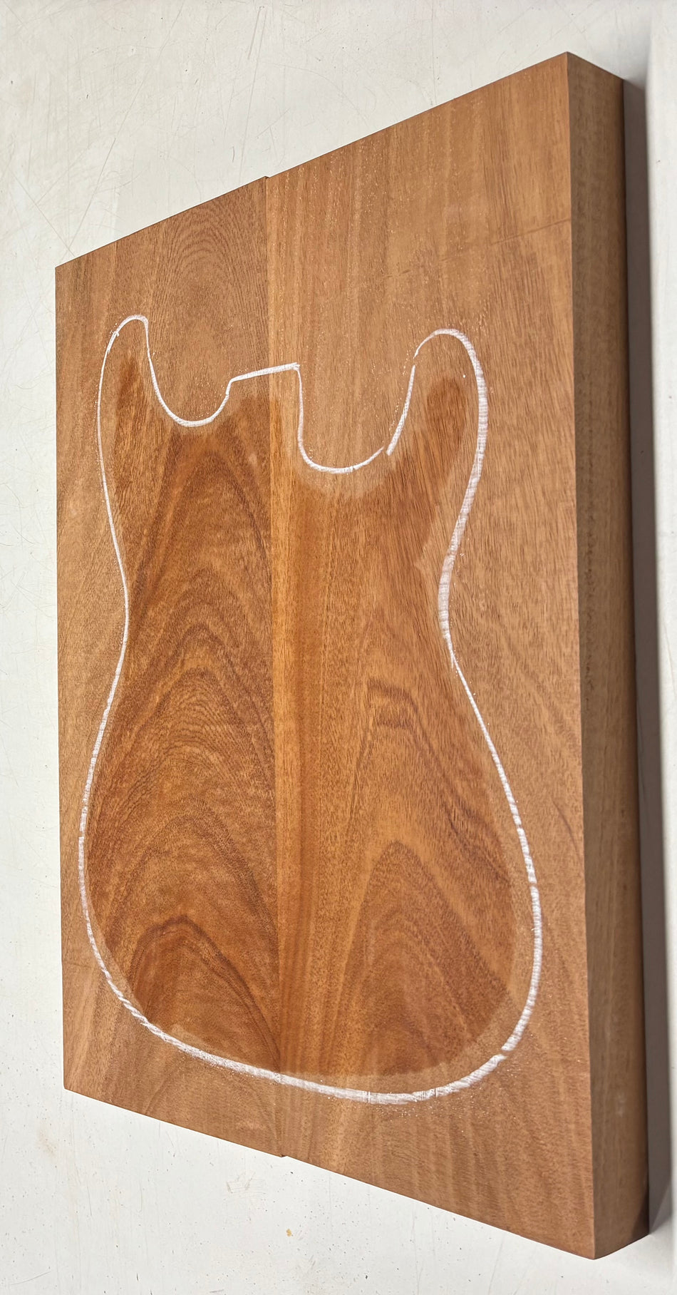 Premium Mahogany Guitar Body Blank - 22" x 14-1/2" x 2" (2 Piece Glued) #372