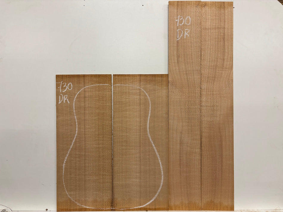 Lacewood Dreadnought Guitar Back & Side Set #730