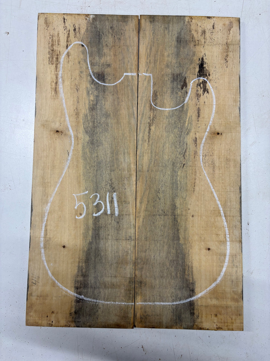 Spalted Tamarind Drop Top 22"x7-3/8"x3/8"#5311