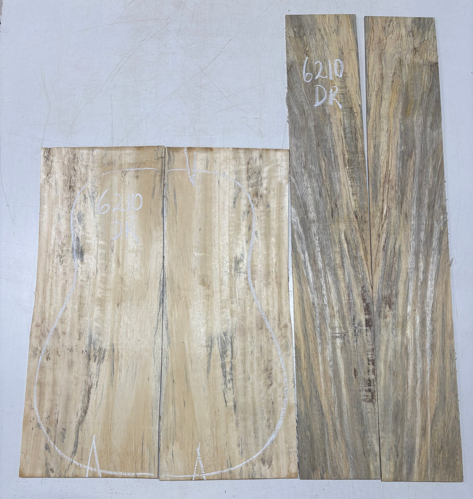 Flame Spalted Tamarind Dreadnought Back And Side Set #6210