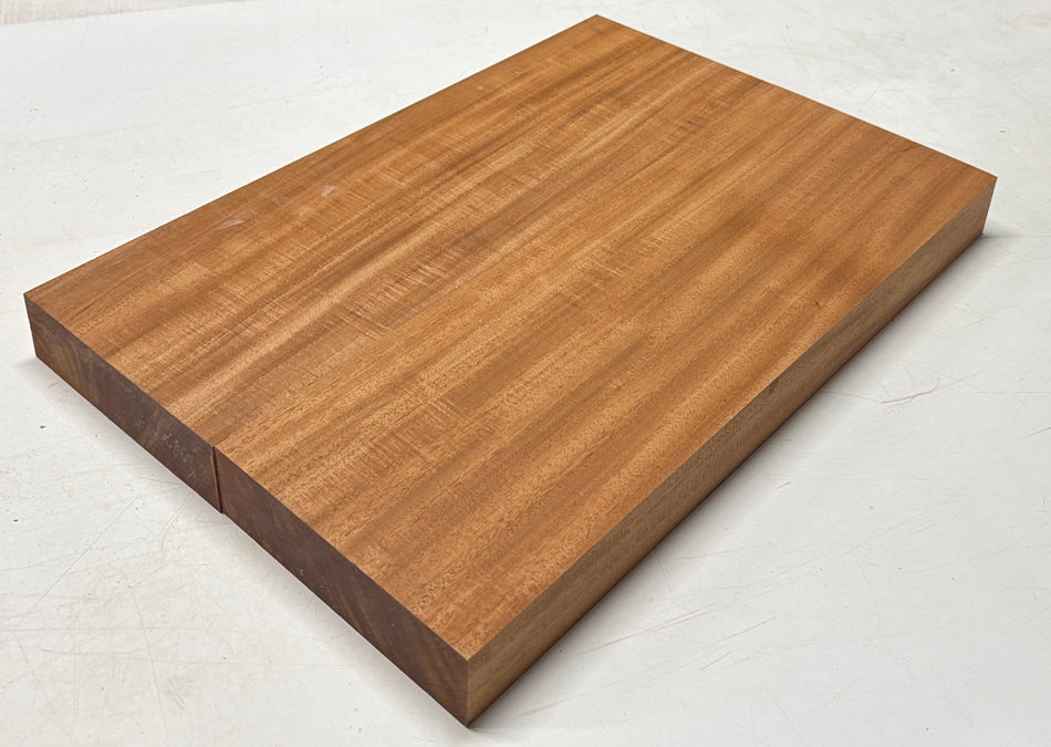 Flame Mahogany Guitar Body Blank - 22" x 14-3/4" x 1-7/8" (2 Pcs Glued) #113