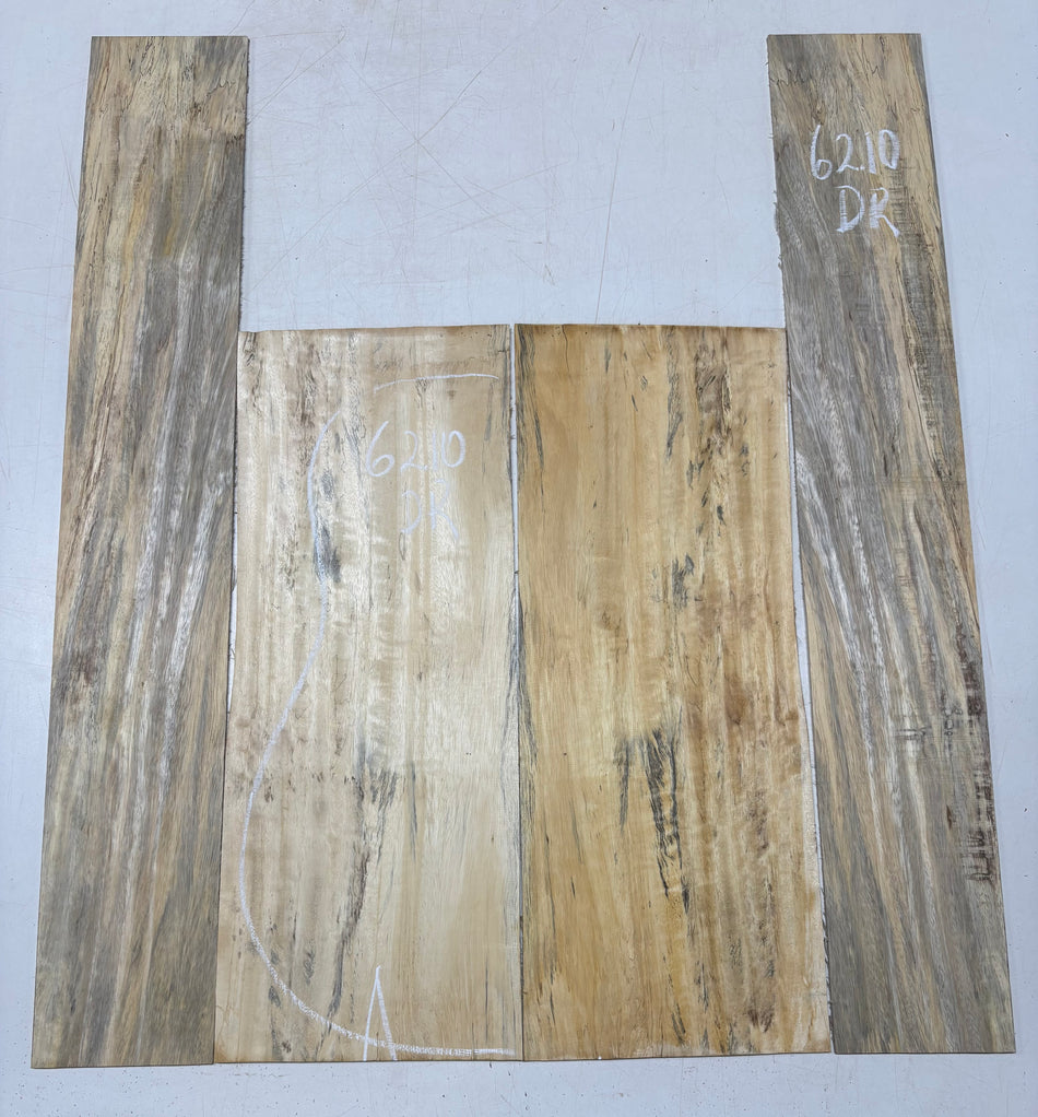 Flame Spalted Tamarind Dreadnought Back And Side Set #6210