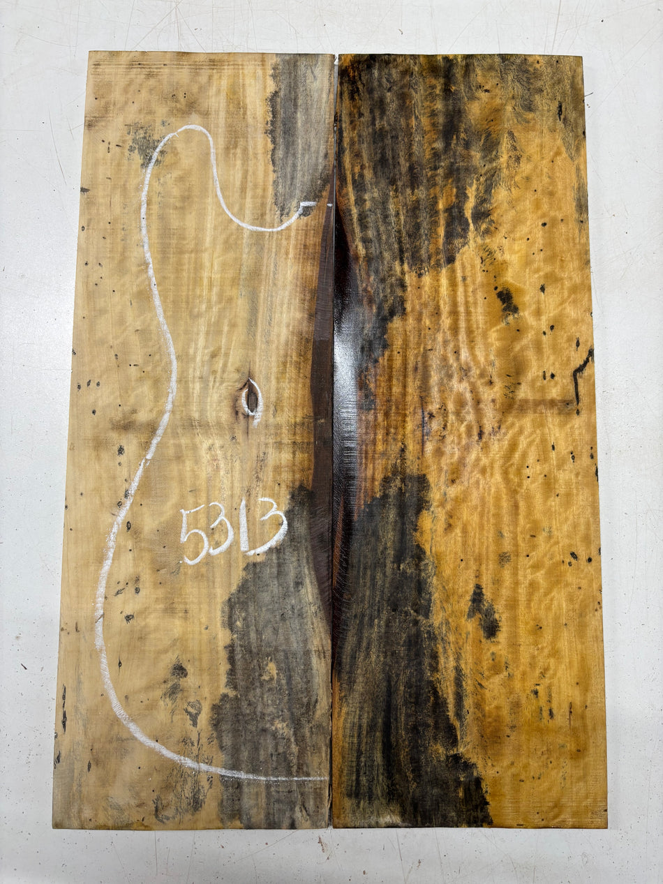 Spalted Tamarind Drop Top 22"x7-3/8"x3/8"#5313