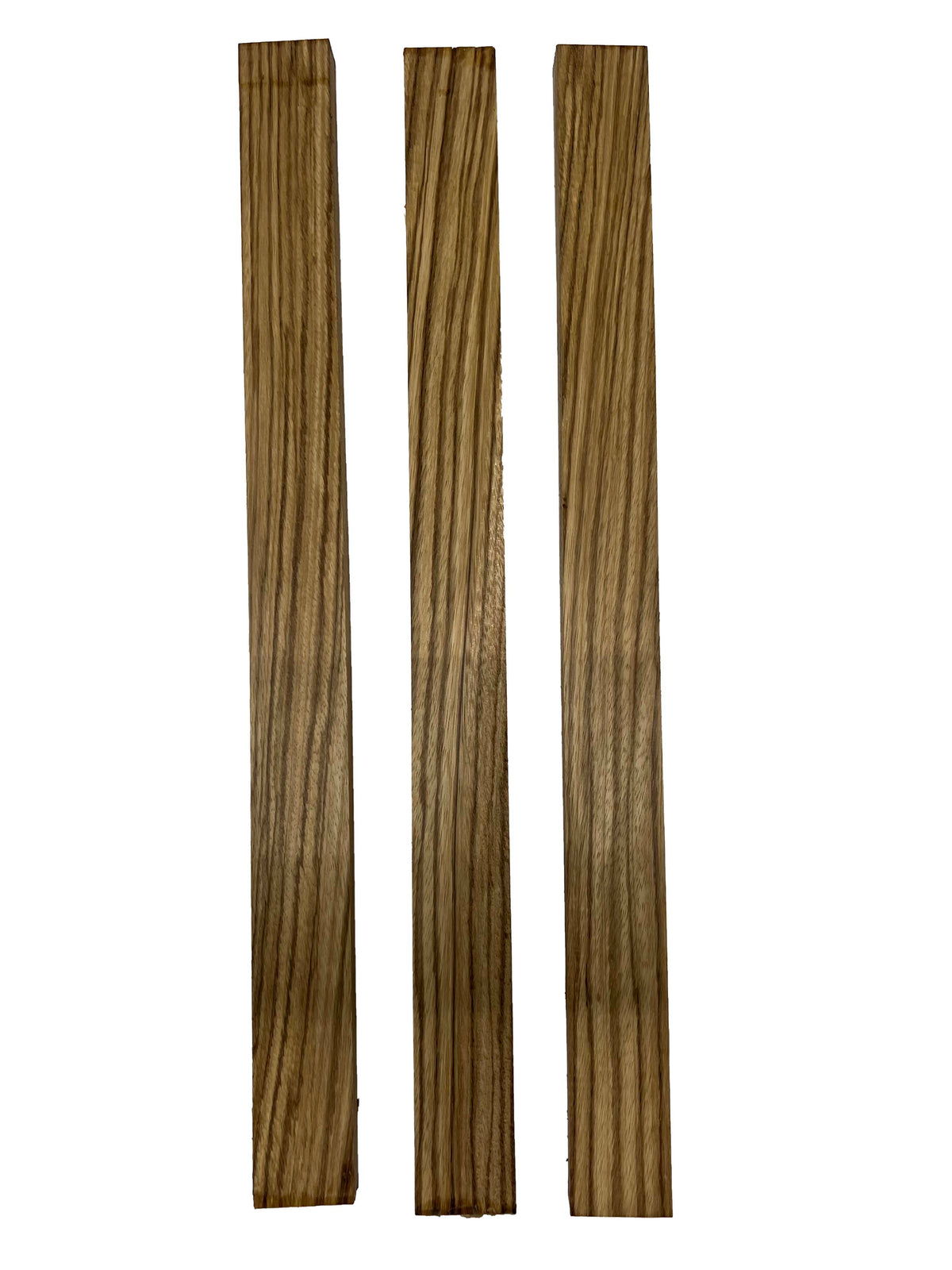 Pack Of 3, Zebrawood Thin Stock Three Dimensional Lumber Wood Blank 24"x2"x3/4" #190 - Exotic Wood Zone - Buy online Across USA 