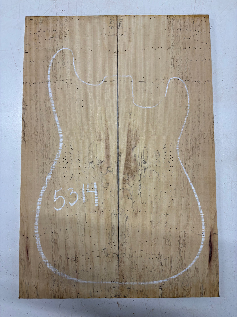 Spalted Tamarind Drop Top 22"x7-3/8"x3/8"#5314