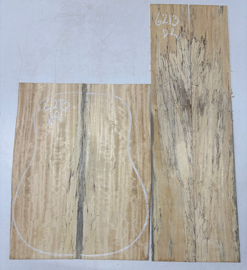 Flame Spalted Tamarind Dreadnought Back And Side Set #6213