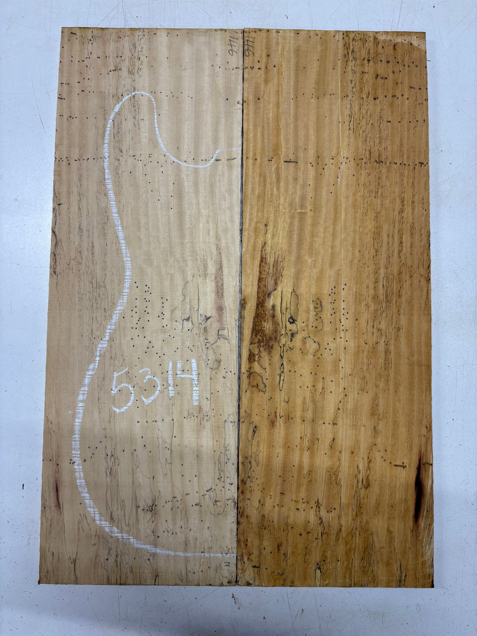 Spalted Tamarind Drop Top 22"x7-3/8"x3/8"#5314