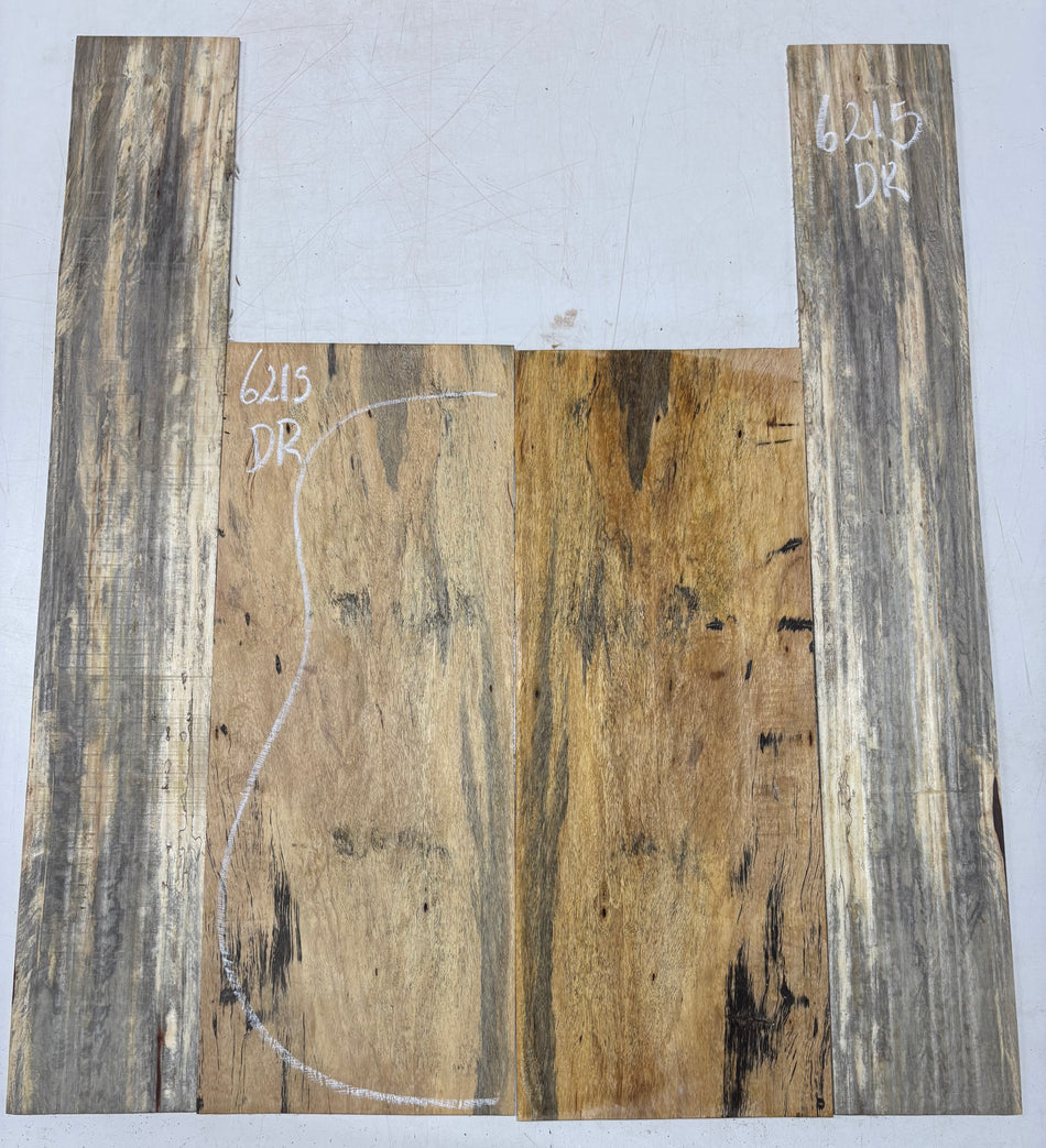 Flame Spalted Tamarind Dreadnought Back And Side Set #6215