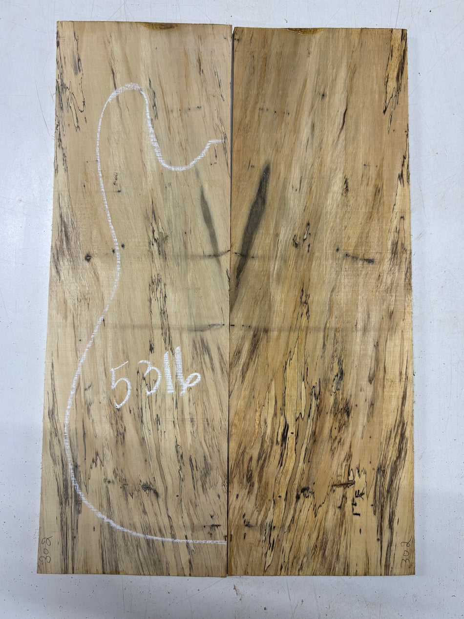Spalted Tamarind Drop Top 22"x7-3/8"x3/8"#5316