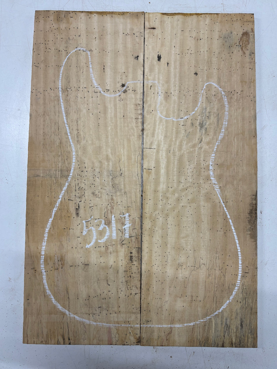 Spalted Tamarind Drop Top 22"x7-3/8"x3/8"#5317