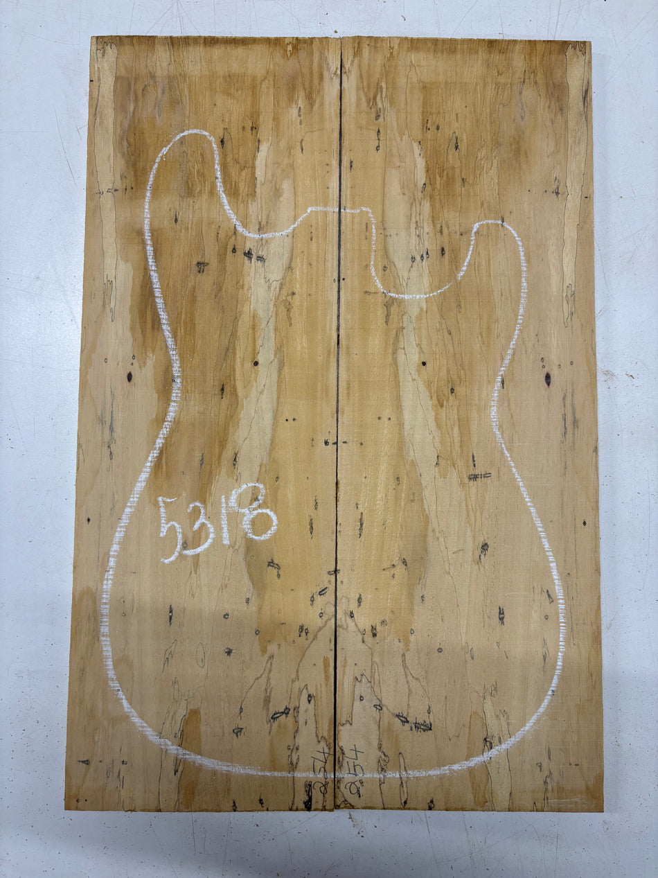 Spalted Tamarind Drop Top 22"x7-3/8"x3/8"#5318