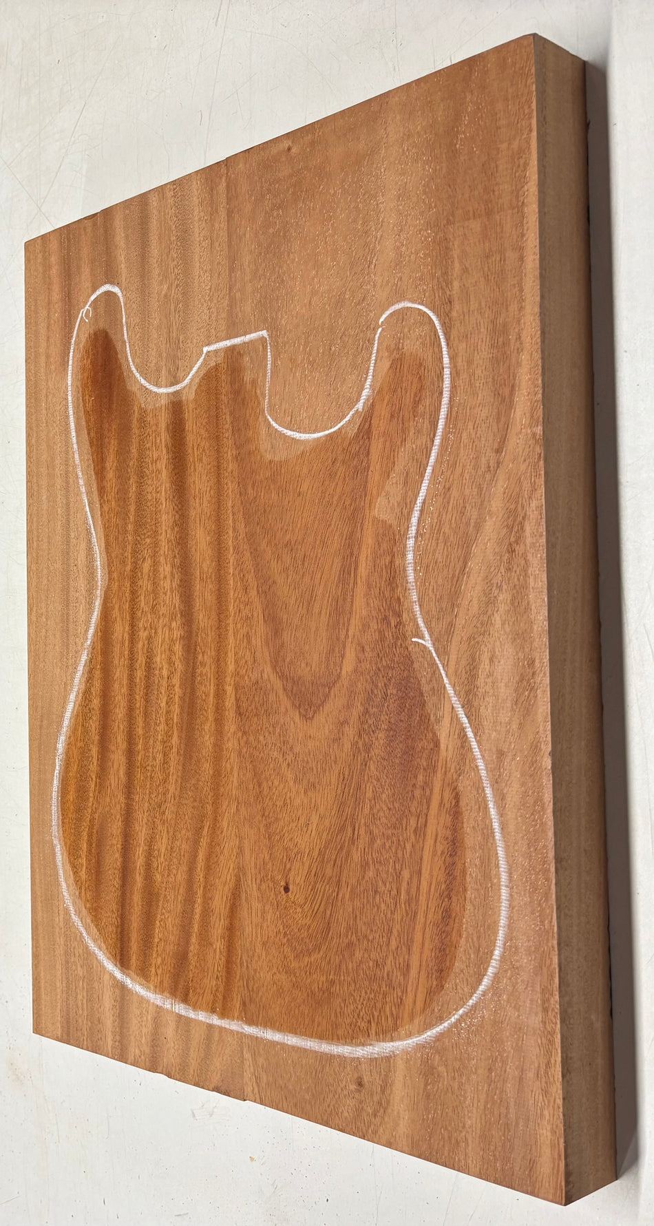 Premium Mahogany Guitar Body Blank - 22" x 15" x 2" (2 Piece Glued) #376