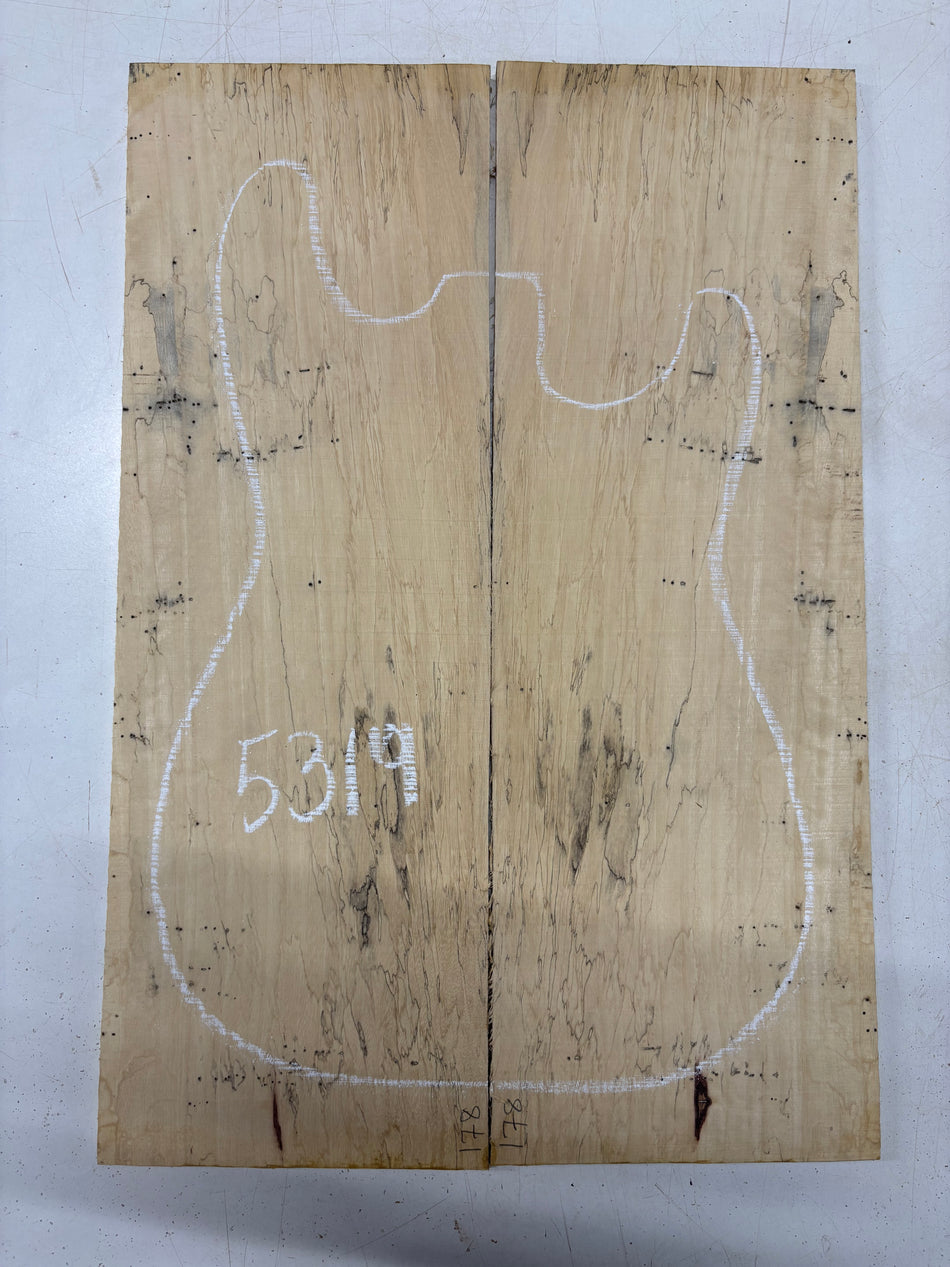 Spalted Tamarind Drop Top 22"x7-3/8"x3/8"#5319