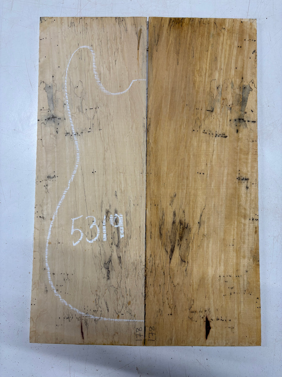 Spalted Tamarind Drop Top 22"x7-3/8"x3/8"#5319