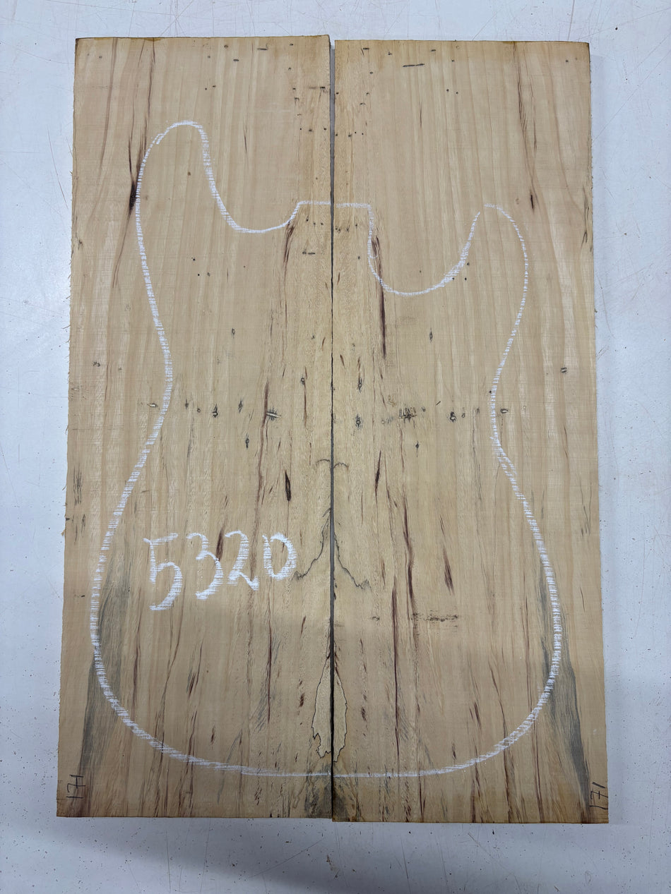 Spalted Tamarind Drop Top 22"x7-3/8"x3/8"#5320