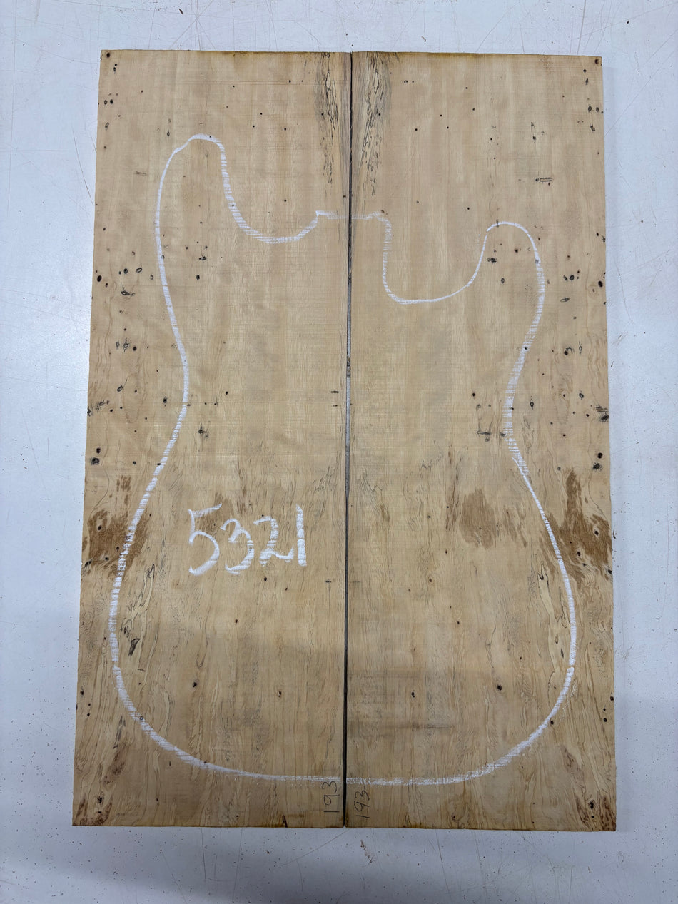 Spalted Tamarind Drop Top 22"x7-3/8"x3/8"#5321