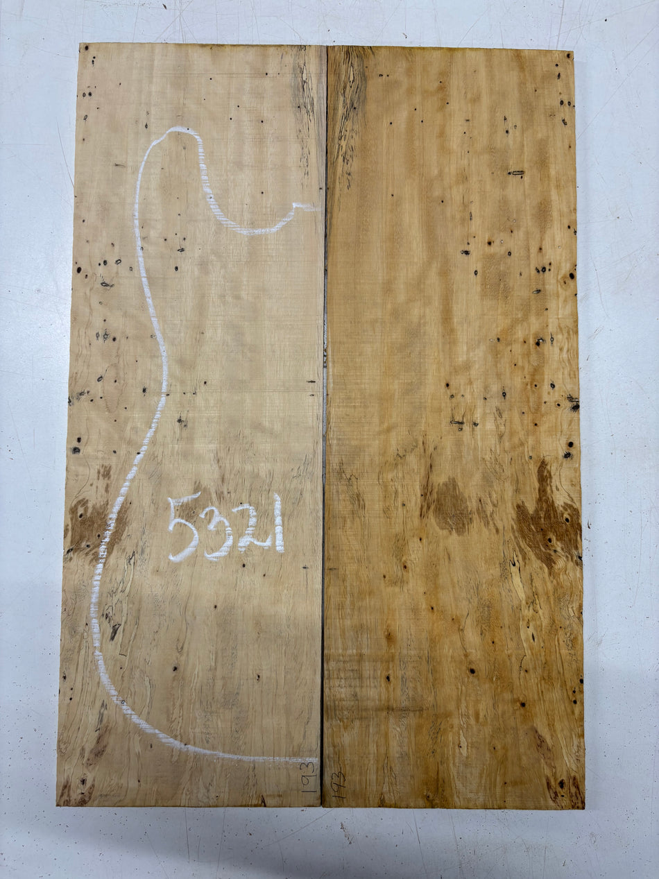 Spalted Tamarind Drop Top 22"x7-3/8"x3/8"#5321