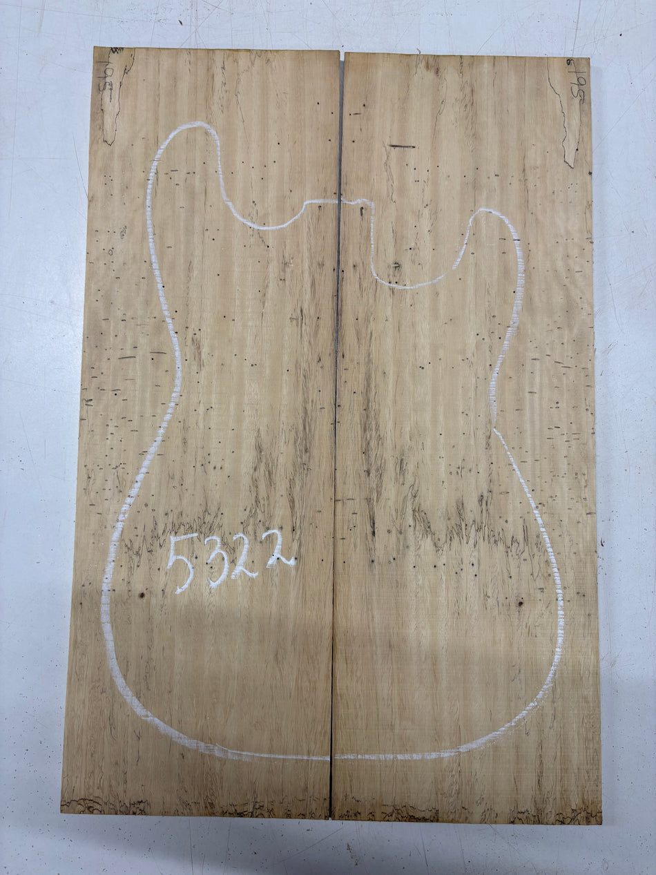 Spalted Tamarind Drop Top 22"x7-3/8"x3/8"#5322