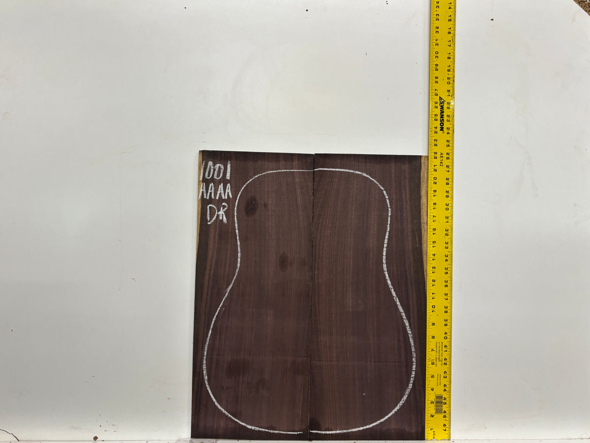 East Indian Rosewood Dreadnought AAAA Grade Guitar Back & Side Set #1001 - Exotic Wood Zone