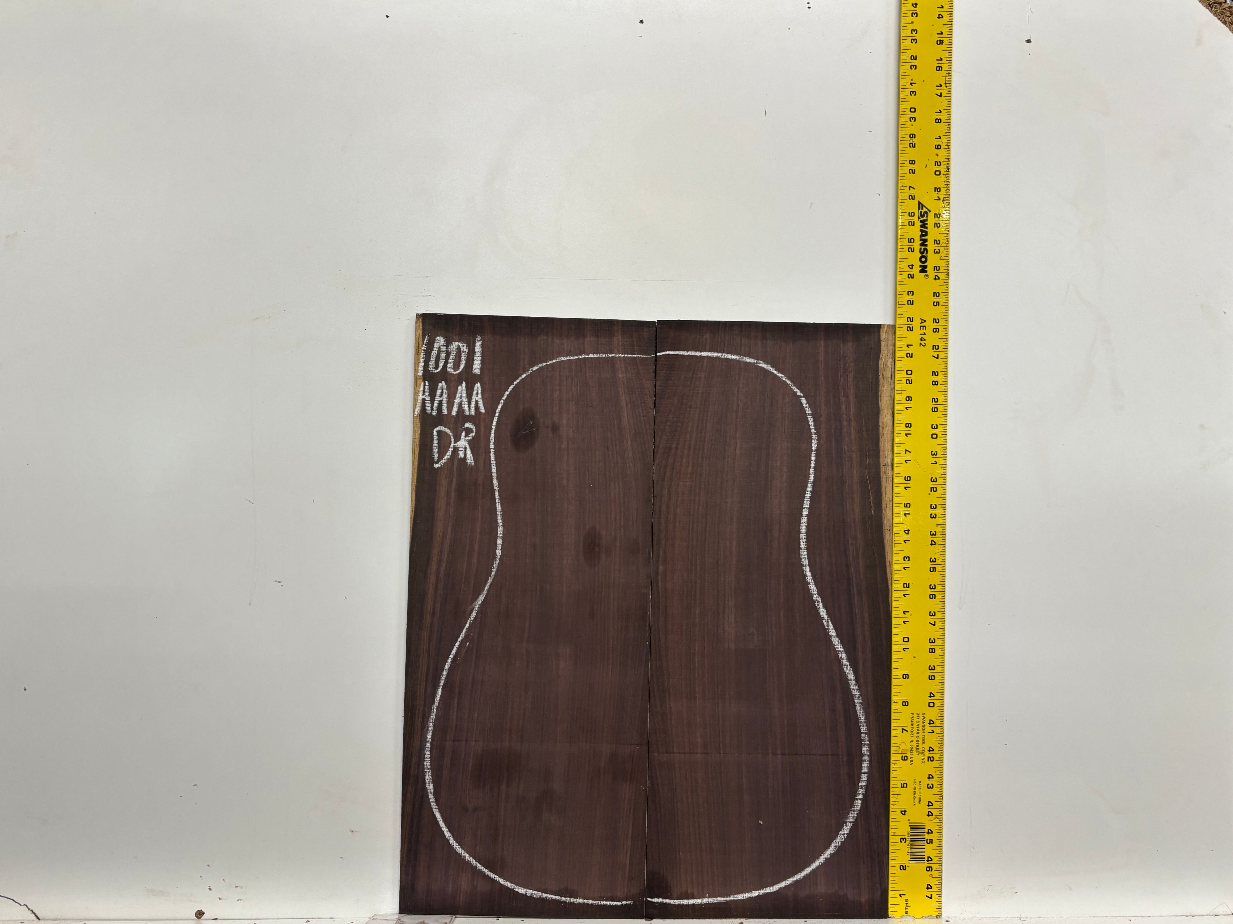 East Indian Rosewood Dreadnought AAAA Grade Guitar Back & Side Set #1001 - Exotic Wood Zone