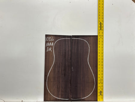 East Indian Rosewood Dreadnought AAAA Grade Guitar Back & Side Set #1002 - Exotic Wood Zone