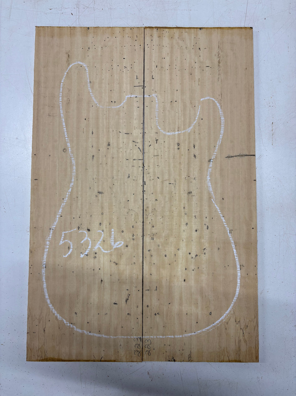 Spalted Tamarind Drop Top 22"x7-3/8"x3/8"#5326