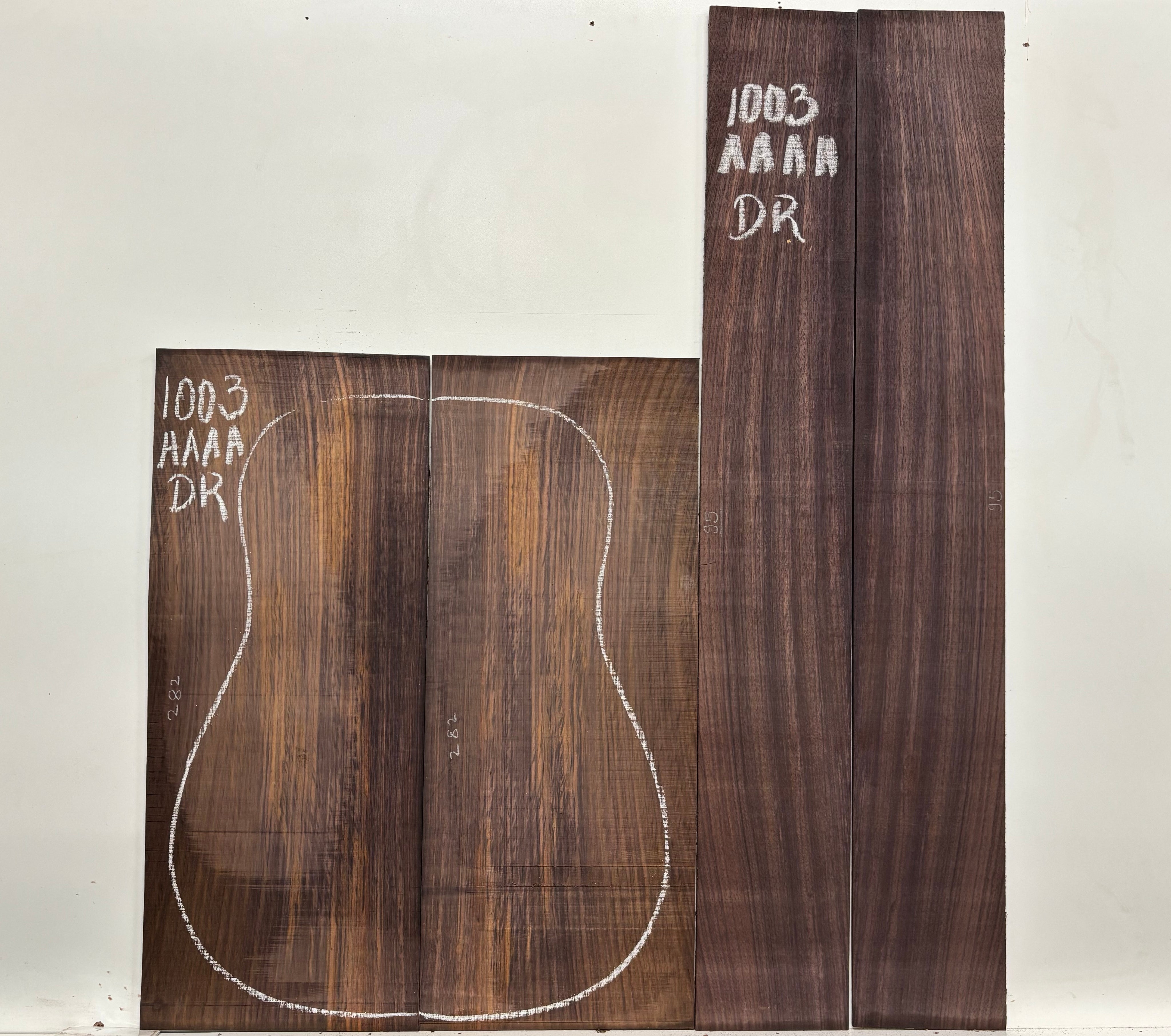 East Indian Rosewood Dreadnought AAAA Grade Guitar Back & Side Set #1003 - Exotic Wood Zone