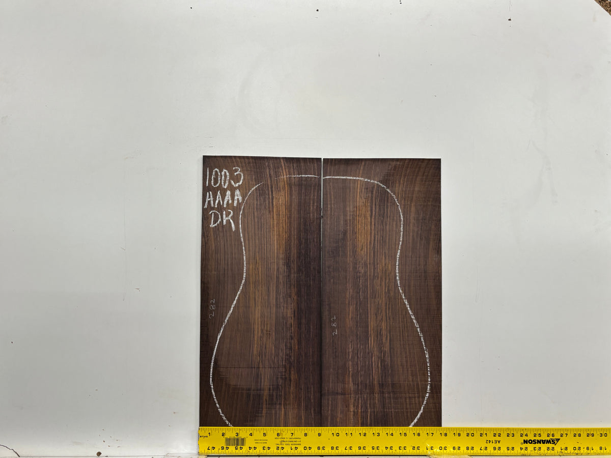 East Indian Rosewood Dreadnought AAAA Grade Guitar Back & Side Set #1003 - Exotic Wood Zone