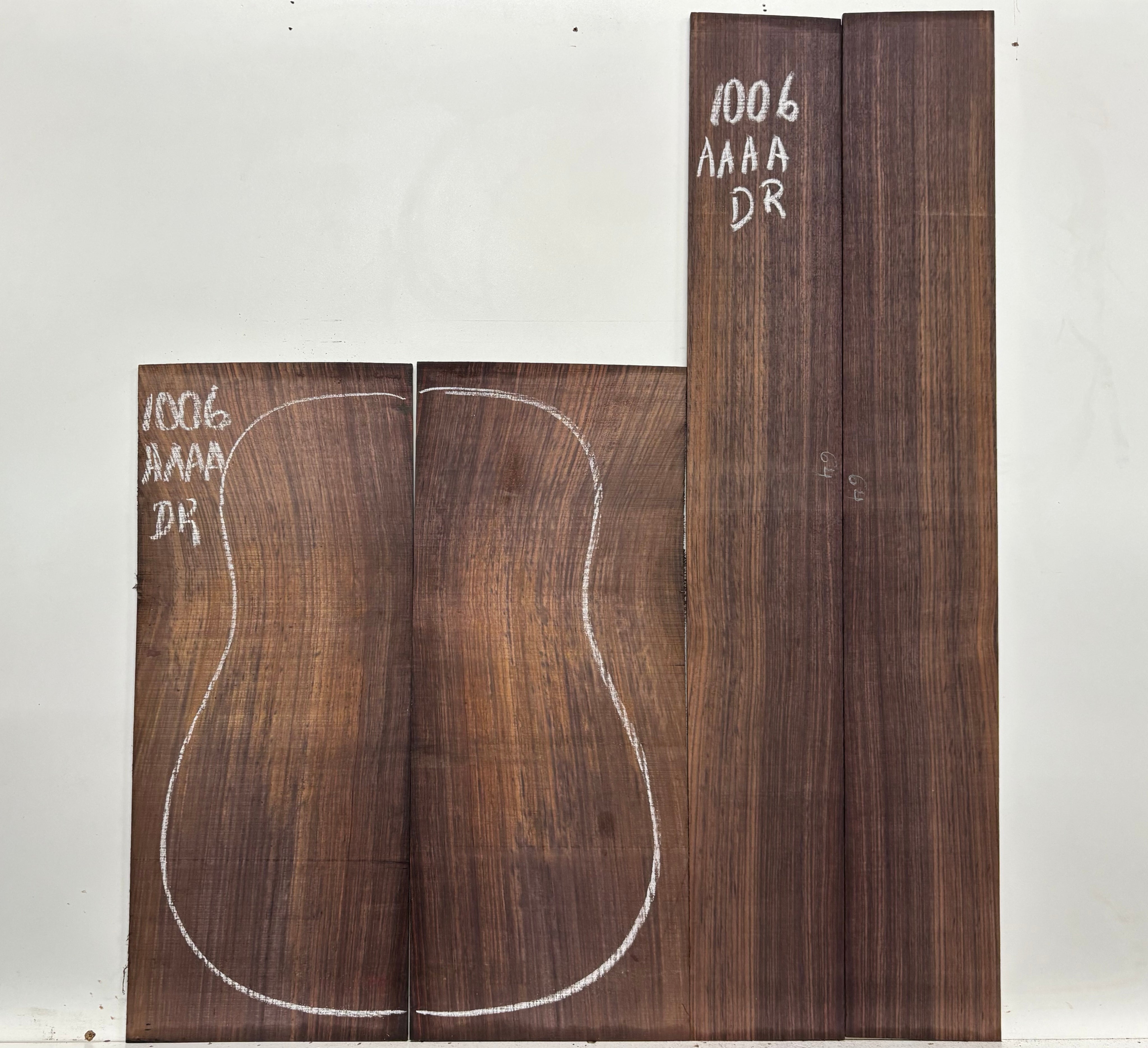 East Indian Rosewood Dreadnought AAAA Grade Guitar Back & Side Set #1006 - Exotic Wood Zone