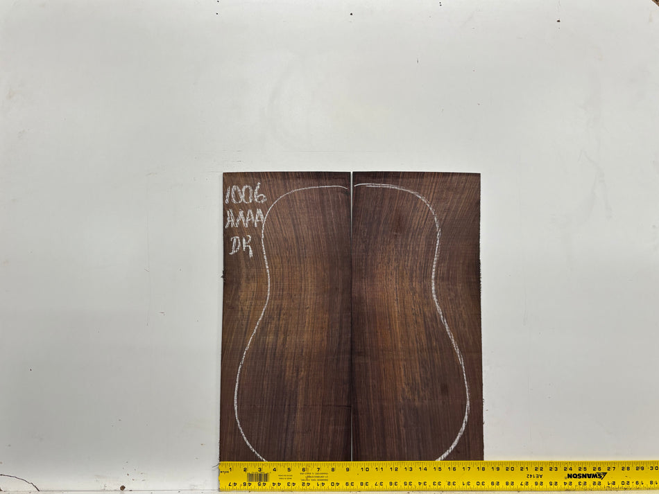 East Indian Rosewood Dreadnought AAAA Grade Guitar Back & Side Set #1006 - Exotic Wood Zone