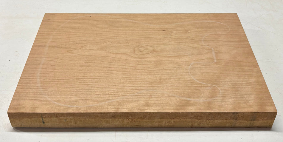 Cherry Guitar Body Blank - 21" x 13-7/8" x 1-7/8" (Single Piece) #209