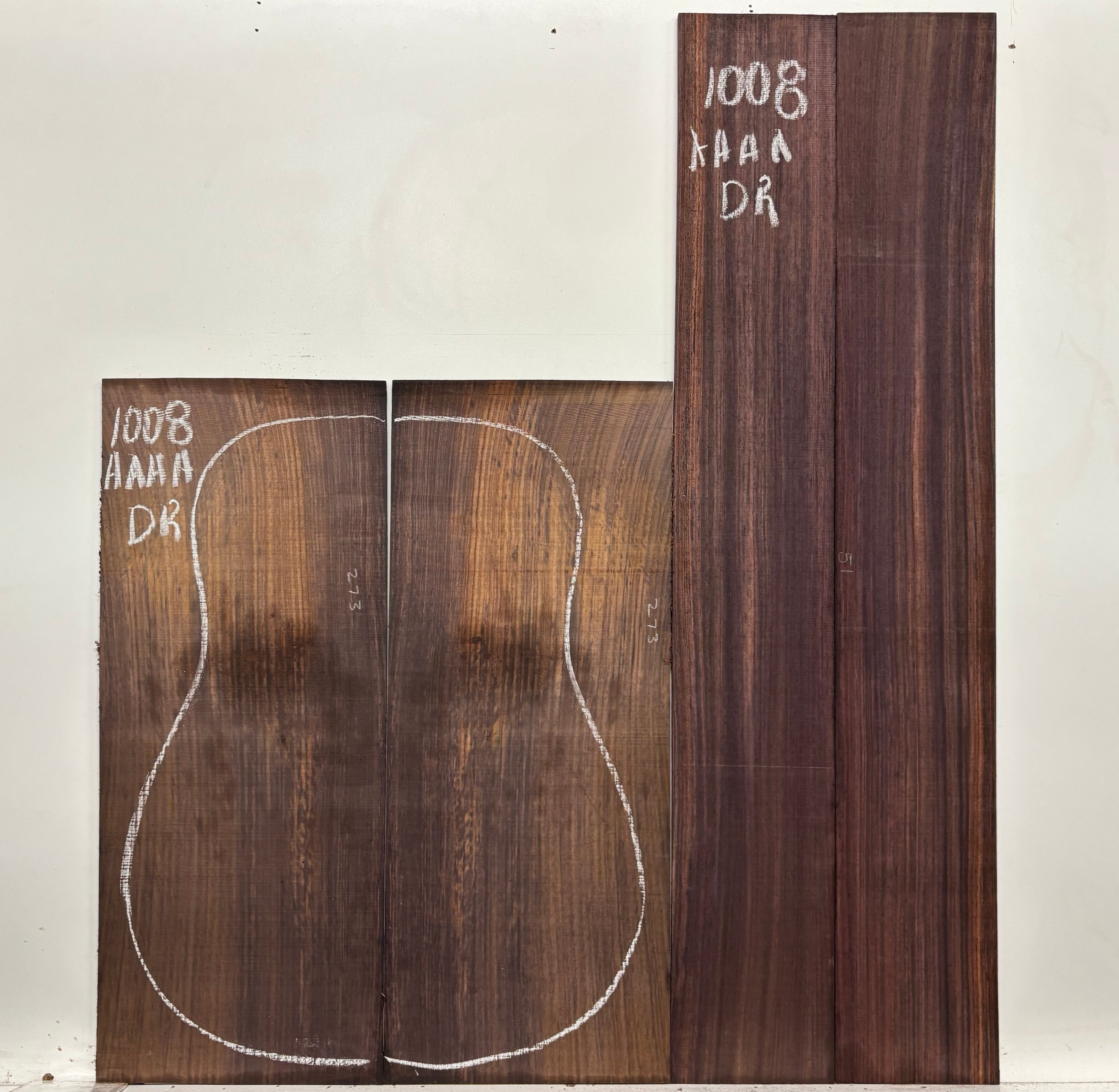 East Indian Rosewood Dreadnought AAAA Grade Guitar Back & Side Set #1008 - Exotic Wood Zone