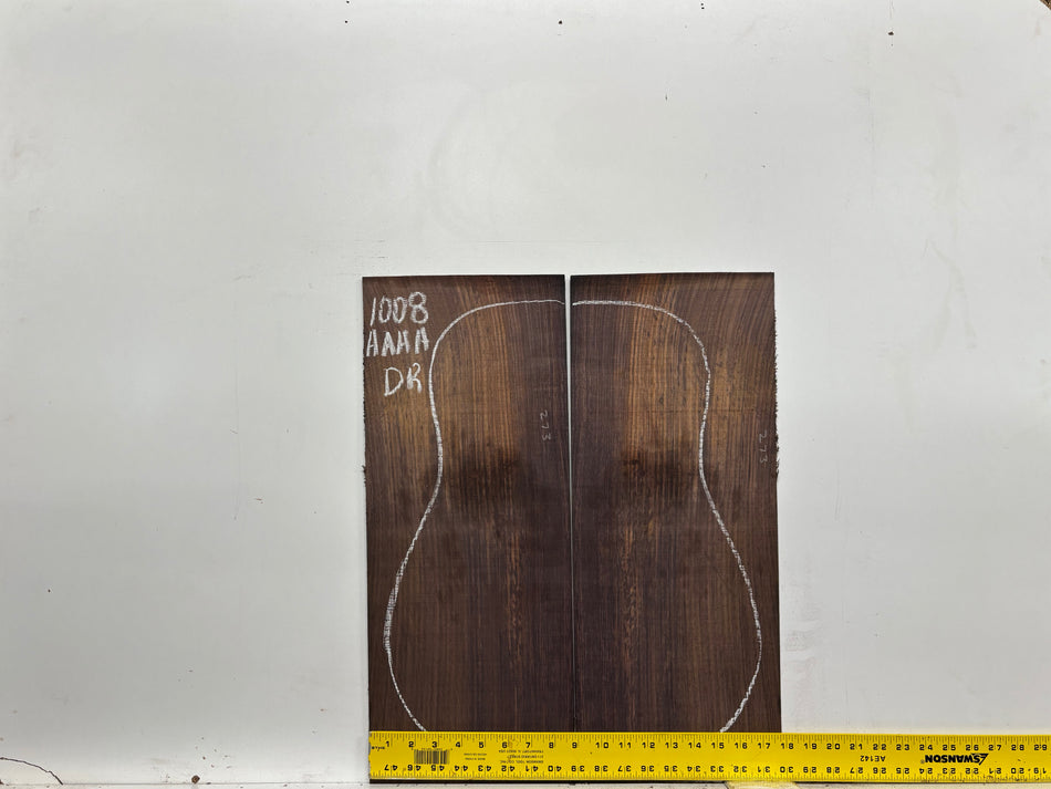 East Indian Rosewood Dreadnought AAAA Grade Guitar Back & Side Set #1008 - Exotic Wood Zone