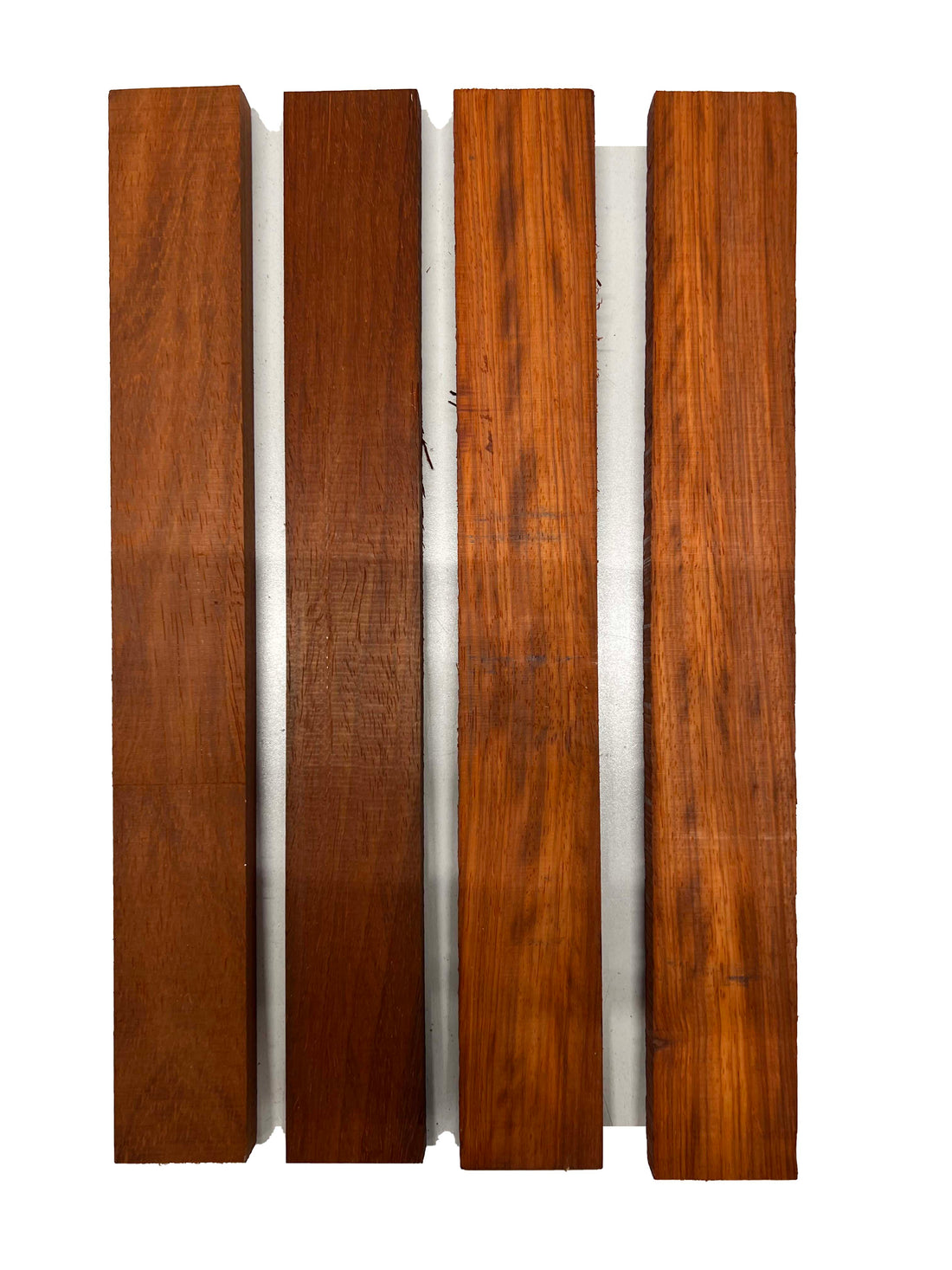 Pack Of 4, Padauk Thin Stock Three Dimensional Lumber Wood Blank 16&quot;x2&quot;x1/2&quot; 